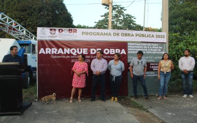 EL GOBIERNO MUNICIPAL DE IXHUATLÁN DEL SURESTE DA BANDERAZO DE ARRANQUE DE OBRA EN LA COL. LAS PALMAS.